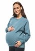MijaCulture - 3 in 1 light super soft maternity and nursing sweatshirt Olivia M019 Blue